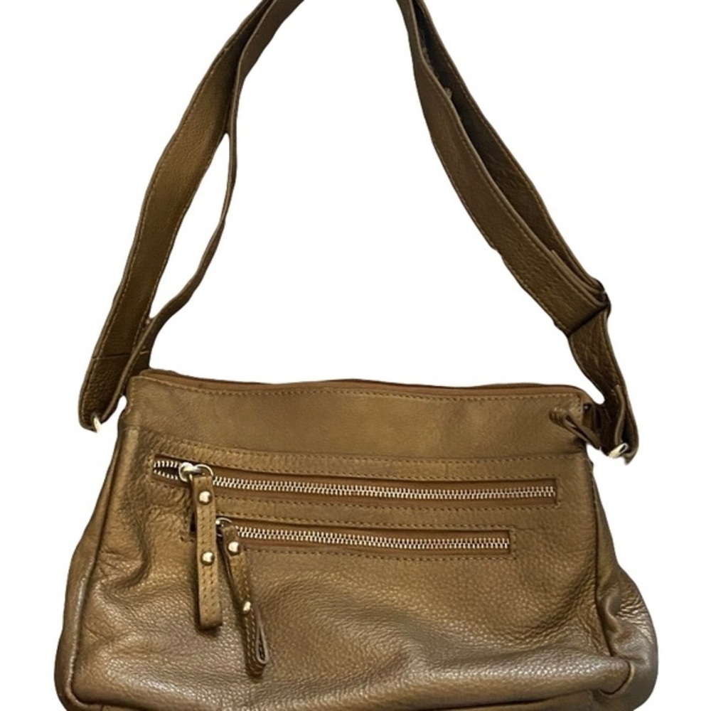 GREAT  AMERICAN LEATHER WORKS Brown Leather Shoulder Bag 100% Leather